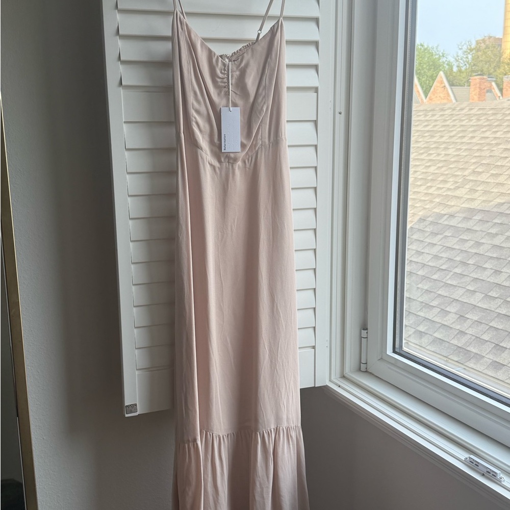 Reformation champagne Emersyn dress
